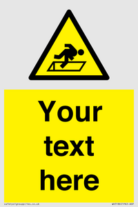 Custom Warning Hatch Sign